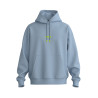 SWEAT À CAPUCHE OVERSIZE HUGO BLEU CIEL EN MOLLETON DE COTON AVEC LOGOS DE LA SAISON DREEZES