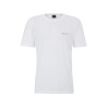 T-SHIRT BLANC REGULAR FIT EN JERSEY DE COTON AVEC LOGO EN MESH EN RELIEF TEE 12