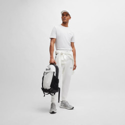 T-SHIRT BLANC REGULAR FIT BOSS EN JERSEY DE COTON AVEC LOGO EN MESH EN RELIEF TEE 12