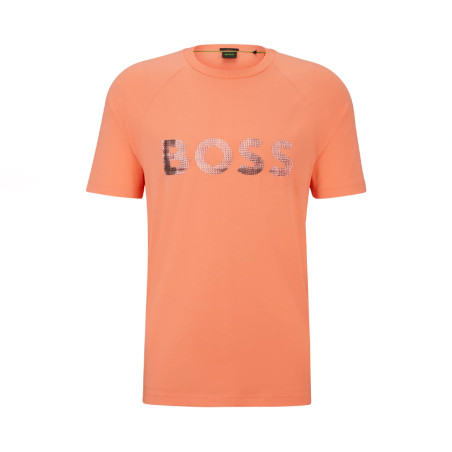 T-SHIRT ORANGE REGULAR BOSS EN COTON STRETCH AVEC LOGO DE LA SAISON TEEBERO 1