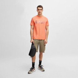 T-SHIRT ORANGE REGULAR BOSS EN COTON STRETCH AVEC LOGO DE LA SAISON TEEBERO 1