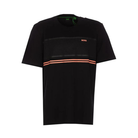 T-SHIRT NOIR BOSS AVEC DÉTAILS CONTRASTANTS TEE 8
