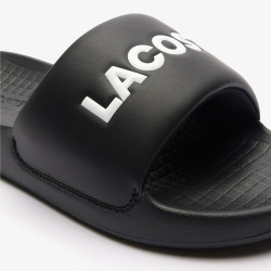 Claquettes Lacoste Serve Slide 1.0 Noires Chez DM'Sports Lyon