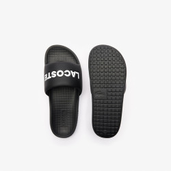 Claquettes Lacoste Serve Slide 1.0 Noires Chez DM'Sports Lyon