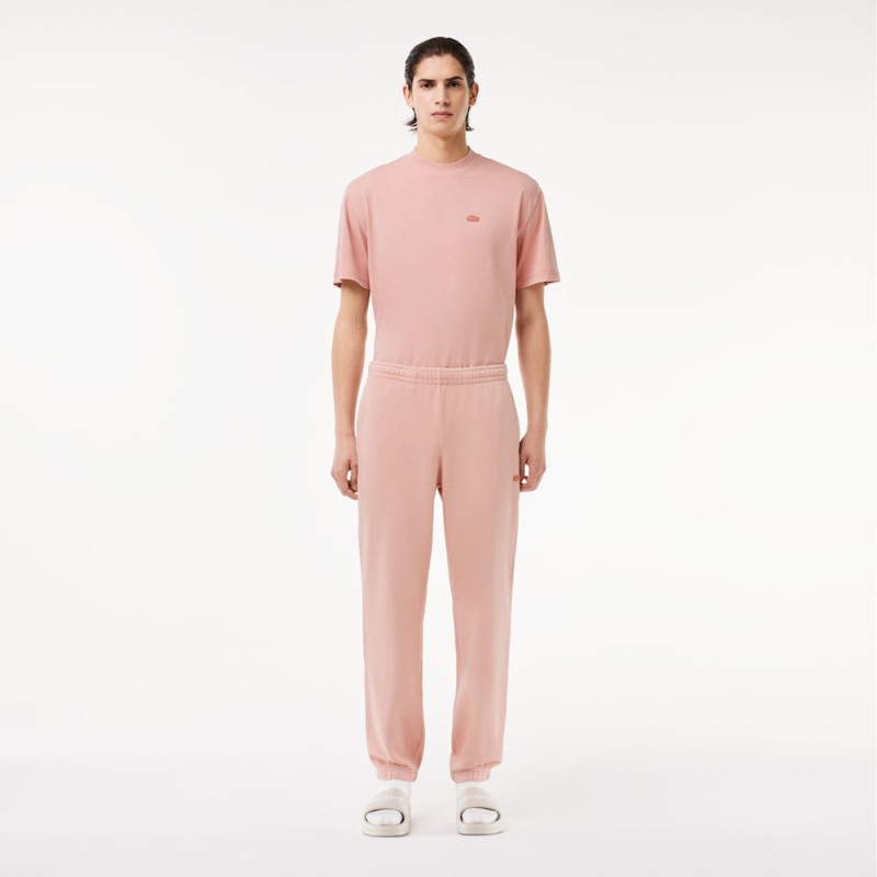 PANTALON DE SURVÊTEMENT JOGGER TEINTURE NATURELLE LACOSTE ROSE