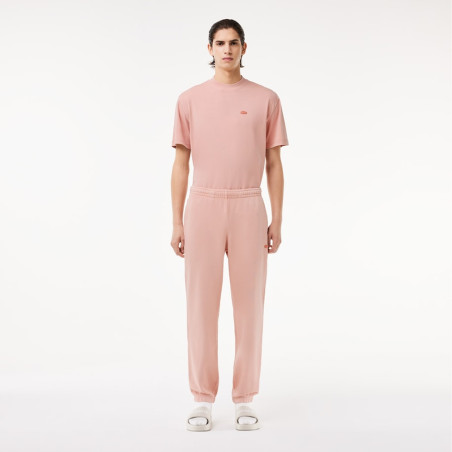 PANTALON DE SURVÊTEMENT JOGGER TEINTURE NATURELLE LACOSTE ROSE