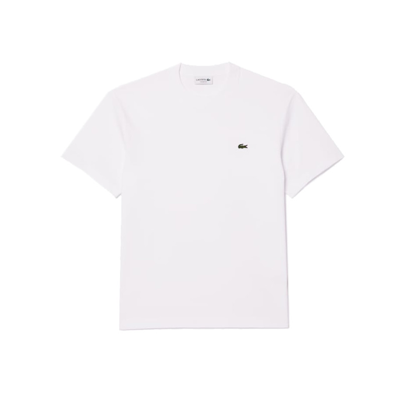 T-SHIRT LACOSTE CLASSIC FIT EN JERSEY DE COTON BLANC