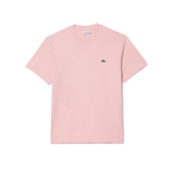 T-SHIRT LACOSTE CLASSIC FIT EN JERSEY DE COTON ROSE