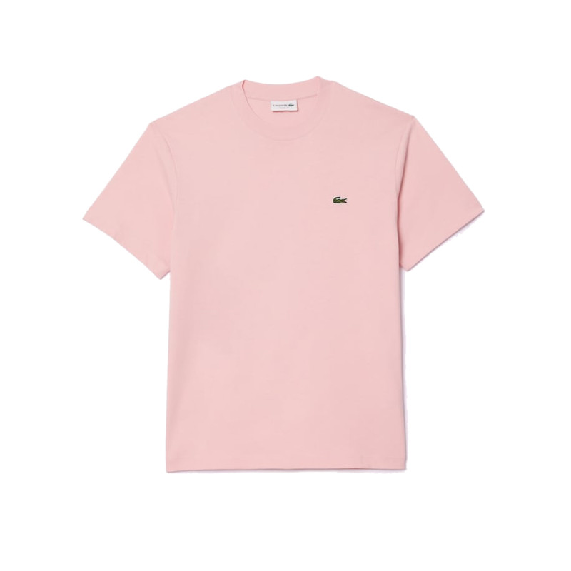 T-SHIRT LACOSTE CLASSIC FIT EN JERSEY DE COTON ROSE