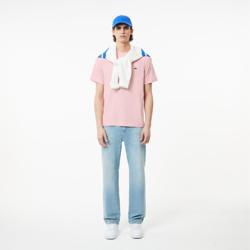 T-SHIRT ROSE LACOSTE