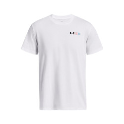 T-SHIRT MANCHES COURTES BLANC UNDER ARMOUR AVEC LOGO