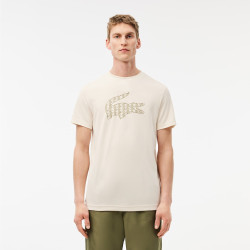 T-SHIRT BLANC LACOSTE TENNIS EN PIQUÉ ULTRA DRY