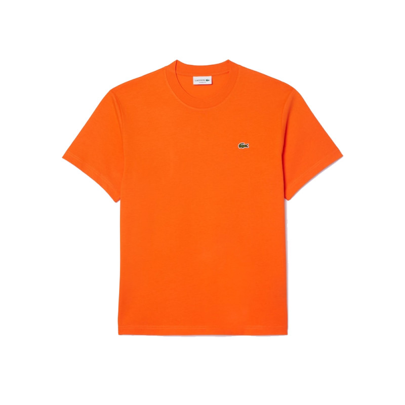 T-SHIRT LACOSTE CLASSIC FIT EN JERSEY DE COTON ORANGE