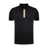 POLO BOSS NOIR À COL MONTANT ZIPPÉ