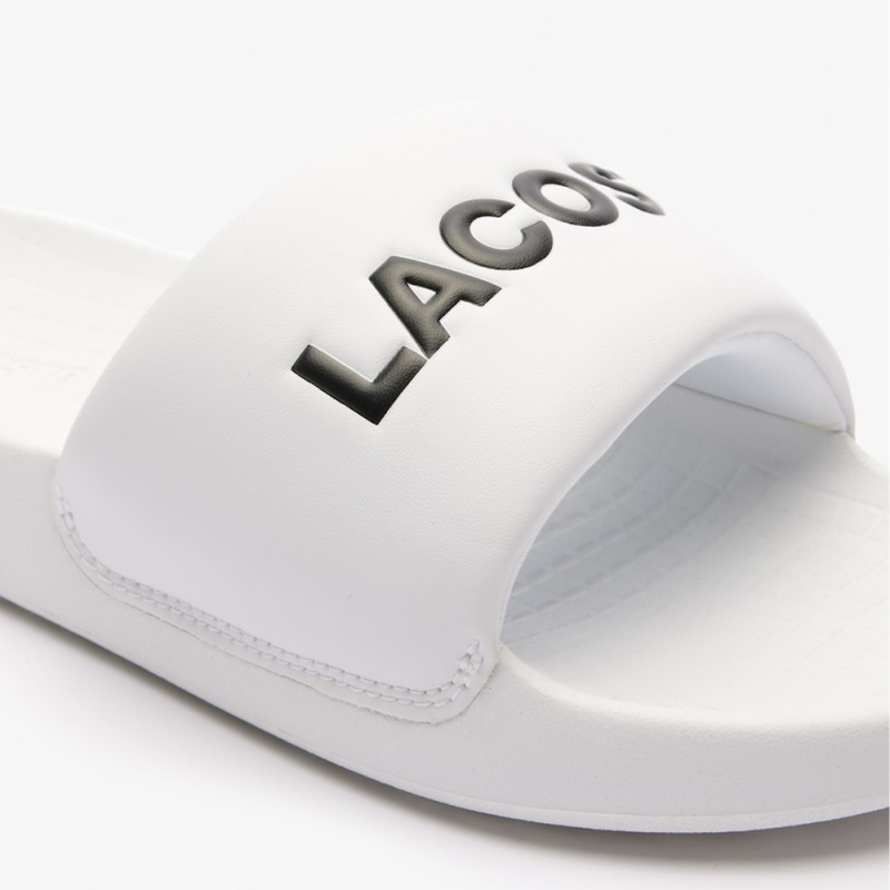 Claquettes Lacoste Serve Slide 1.0 blanches Chez DM'Sports Lyon