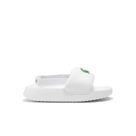 CLAQUETTES LACOSTE BÉBÉ BLANCHES SERVE SLIDE 1.