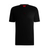 T-SHIRT DIRAGOLINO-GEL HUGO NOIR AVEC ÉTIQUETTE LOGOTÉE