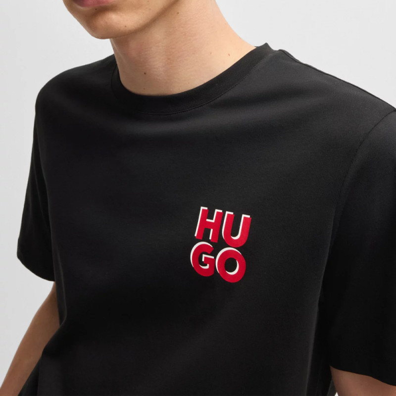 T-Shirt en jersey de coton Boss avec logo revisité imprimé Chez DMS