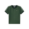 T-SHIRT LACOSTE FEMME MONOGRAMME SLIM FIT EN JACQUARD VERT