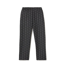 PANTALON DE SURVÊTEMENT NOIR AVEC MOTIFS MONOGRAMMES LACOSTE