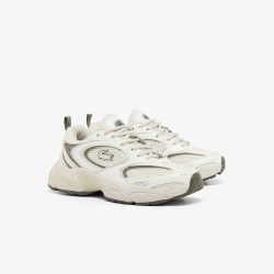 BASKETS LACOSTE STORM 96 2K FEMME BLANCHES ET KAKI