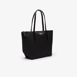 Petit sac cabas Lacoste noir zippé L.12.12 Concept uni