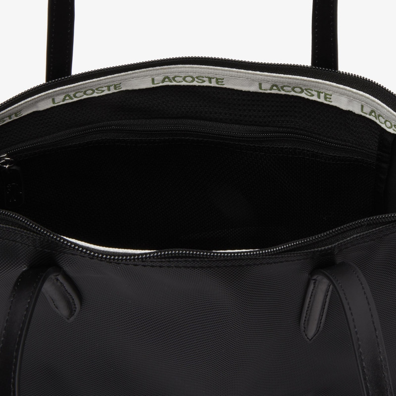 Petit sac cabas Lacoste noir zippé L.12.12 Concept uni