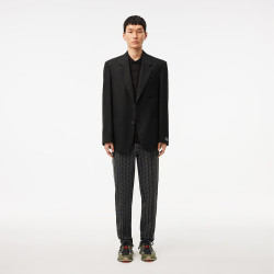 PANTALON DE SURVÊTEMENT LACOSTE PARIS JACQUARD MONOGRAMMÉ NOIR