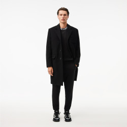 SWEATSHIRT LACOSTE EN DOUBLE-FACE À COL JACQUARD SIGLÉ NOIR