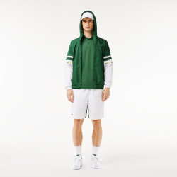 VESTE DE SURVÊTEMENT LACOSTE TENNIS SPORTSUIT BANDE SIGLÉE VERTE ET BLANCHE