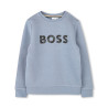 SWEATSHIRT BLEU À COL ROND BOSS ENFANT AVEC LOGO IMPRIMÉ