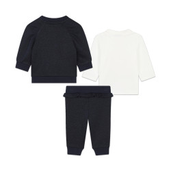 ENSEMBLE BLEU MARINE 3 PIÈCES CARDIGAN + T-SHIRT + PANTALON BOSS ENFANT