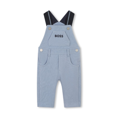 SALOPETTE BOSS BLEUE POUR ENFANT EN COTON