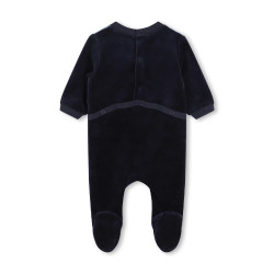 PYJAMA EN VELOURS BLEU MARINE BOSS POUR BÉBÉ