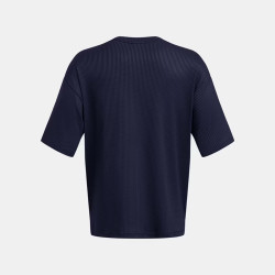 T-SHIRT RAS DU COU UNDER ARMOUR RIVAL WAFFLE BLEU MARINE