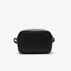 SAC BANDOULIÈRE CITY COURT LACOSTE EN CUIR GRAINÉ NOIR
