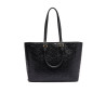 SAC CABAS NOIR LACOSTE MAHEKI EN CUIR EMBOSSÉ