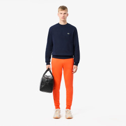 PANTALON DE SURVÊTEMENT HOMME LACOSTE EN MOLLETON DE COTON BIOLOGIQUE ORANGE