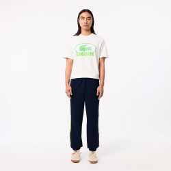 PANTALON DE SURVÊTEMENT LACOSTE REGULAR FIT EN PIQUÉ BLEU MARINE