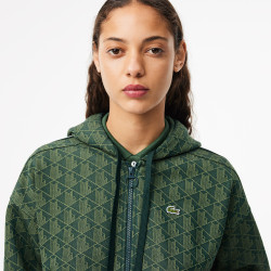 Sweatshirt à capuche Femme Lacoste jacquard Monogramme Chez DM'Sports