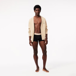 LOT DE 3 BOXERS BEIGES LACOSTE AVEC CEINTURE CONTRASTÉE