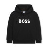 SWEAT À CAPUCHE NOIR BOSS ENFANT AVEC IMPRIMÉ LOGO