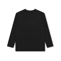 T-SHIRT NOIR MANCHES LONGUES HUGO ENFANT AVEC LOGO IMPRIMÉ