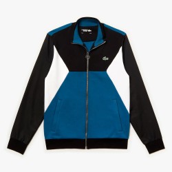 Sweatshirt zippé Tennis Lacoste SPORT bi-matière color-block