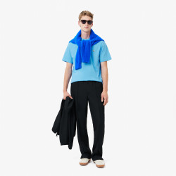 T-SHIRT LACOSTE CLASSIC FIT EN JERSEY DE COTON BLEU CLAIR