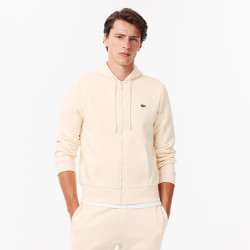 SWEATSHIRT ZIPPÉ À CAPUCHE LACOSTE SPORT AVEC EMPIÈCEMENTS EN MESH ECRU