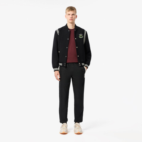 PANTALON DE SURVÊTEMENT LACOSTE SPORT FRENCH CAPSULE NOIR ET BORDEAU