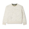 SWEATSHIRT LACOSTE BLANC ET KAKI OVERSIZE RÉVERSIBLE BRODÉ