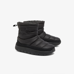 BOTTES NOIRES LACOSTE SERVE SLIPPER MID FEMME