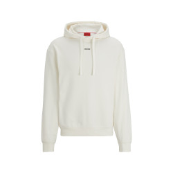 SWEAT À CAPUCHE BLANC GRIS AVEC UN LOGO CONTRASTANT SUR LA POITRINE DAPO HUGO
